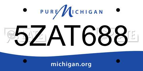 5ZAT688 Michigan License Plate