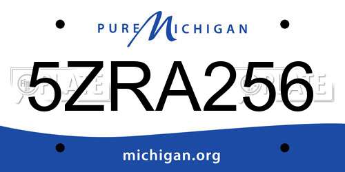 5ZRA256 Michigan License Plate