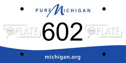 602 Michigan License Plate