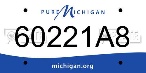 60221A8 Michigan License Plate