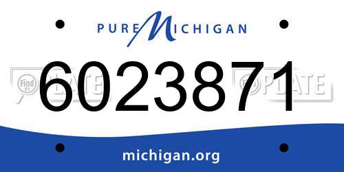6023871 Michigan License Plate
