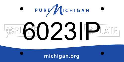 6023IP Michigan License Plate