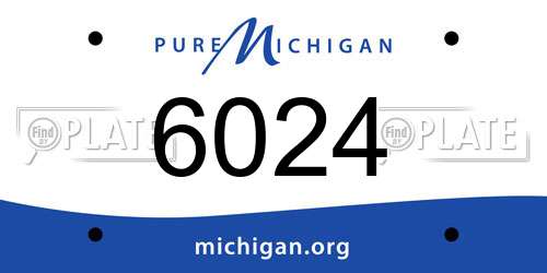 6024 Michigan License Plate