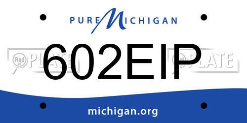 602EIP Michigan License Plate