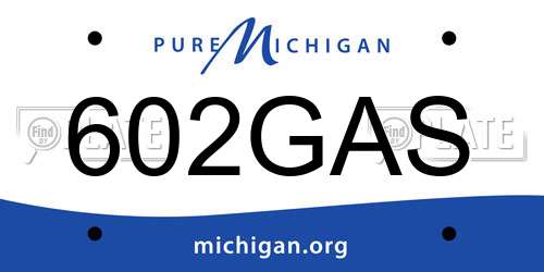 602GAS Michigan License Plate