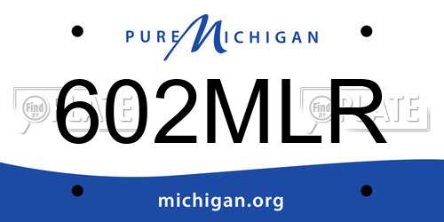 602MLR Michigan License Plate