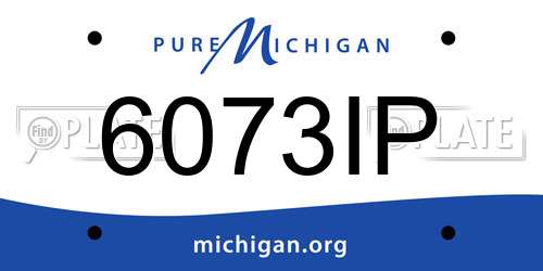6073IP Michigan License Plate