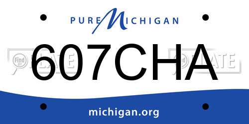 607CHA Michigan License Plate