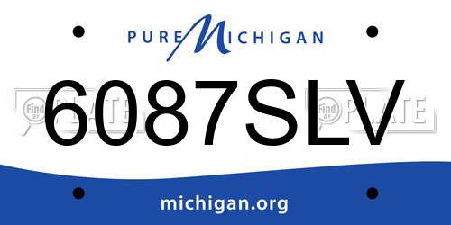 6087SLV Michigan License Plate