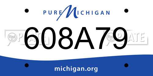 608A79 Michigan License Plate