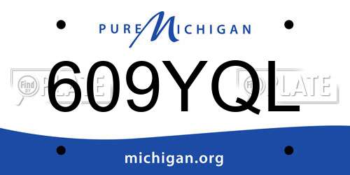 609YQL Michigan License Plate