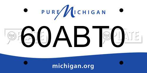 60ABT0 Michigan License Plate