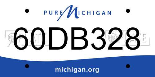 60DB328 Michigan License Plate