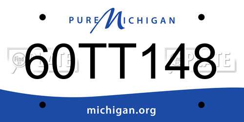 60TT148 Michigan License Plate
