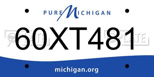 60XT481 Michigan License Plate