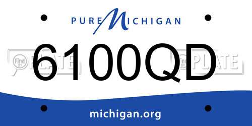6100QD Michigan License Plate