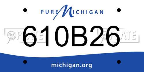 610B26 Michigan License Plate