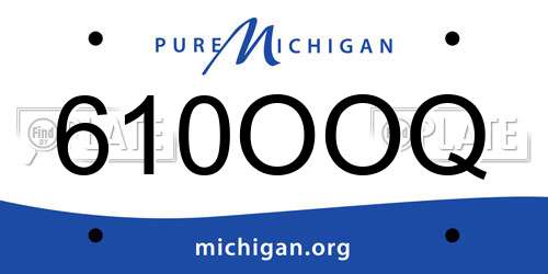 610OOQ Michigan License Plate