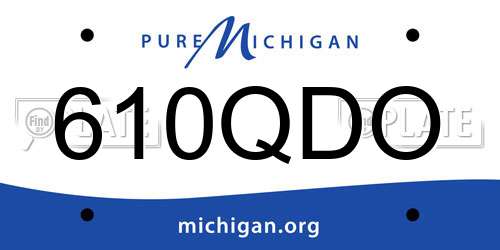 610QDO Michigan License Plate