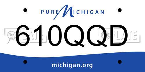 610QQD Michigan License Plate