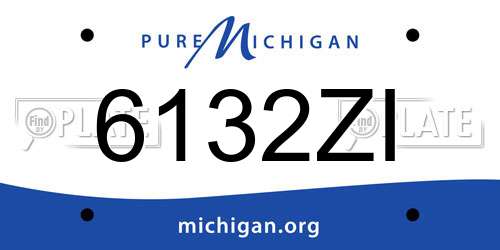 6132ZI Michigan License Plate