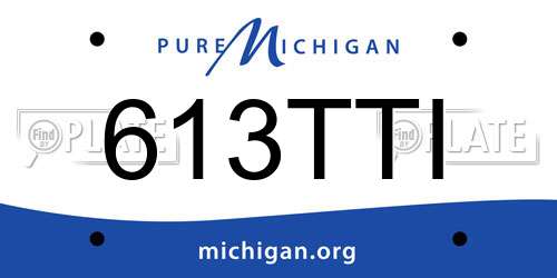 613TTI Michigan License Plate