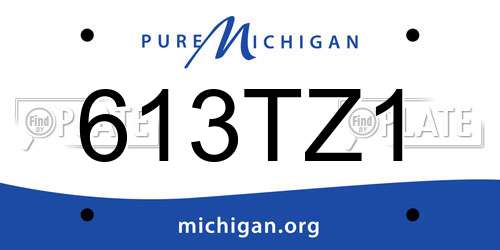 613TZ1 Michigan License Plate