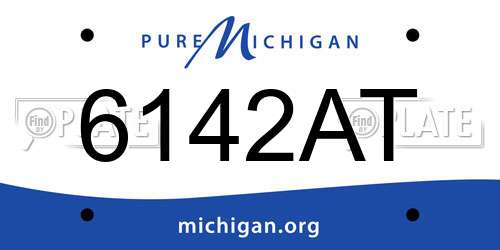 6142AT Michigan License Plate