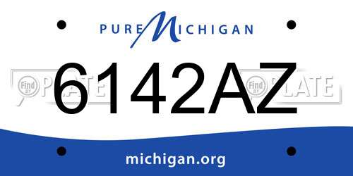 6142AZ Michigan License Plate