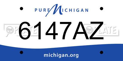6147AZ Michigan License Plate