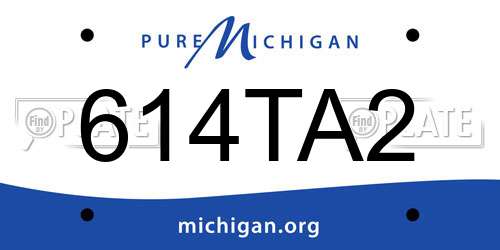 614TA2 Michigan License Plate
