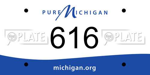 616 Michigan License Plate