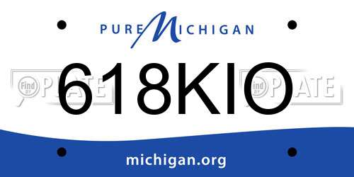 618KIO Michigan License Plate