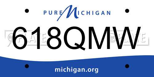 618QMW Michigan License Plate