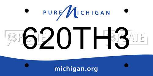 620TH3 Michigan License Plate