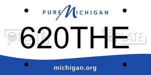 620THE Michigan License Plate