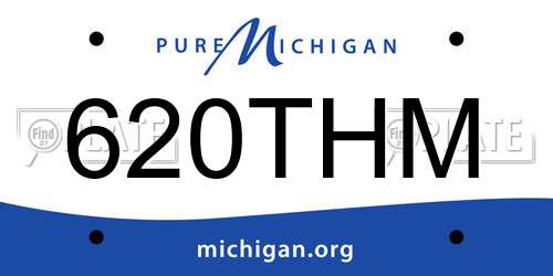 620THM Michigan License Plate