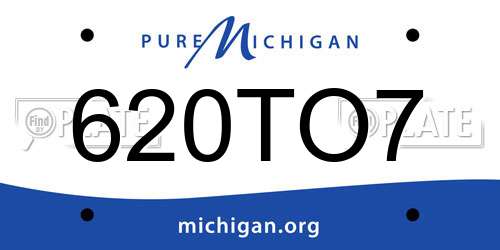 620TO7 Michigan License Plate