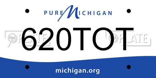 620TOT Michigan License Plate
