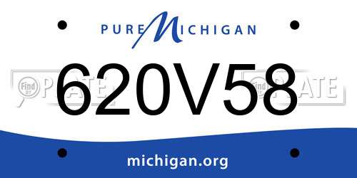 620V58 Michigan License Plate
