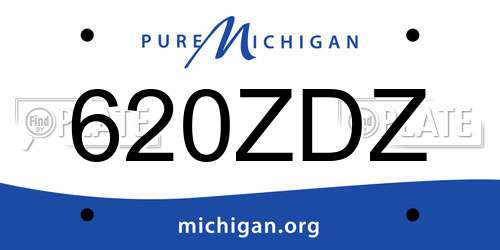 620ZDZ Michigan License Plate