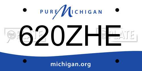 620ZHE Michigan License Plate