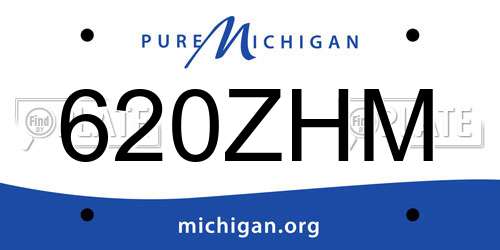 620ZHM Michigan License Plate