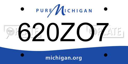 620ZO7 Michigan License Plate