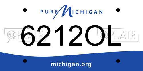 6212OL Michigan License Plate