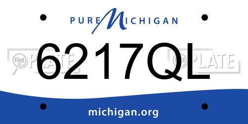 6217QL Michigan License Plate