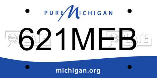 621MEB Michigan License Plate