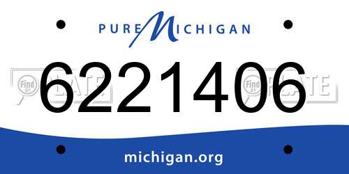6221406 Michigan License Plate