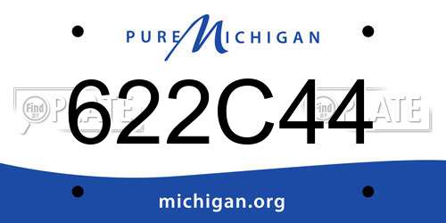 622C44 Michigan License Plate