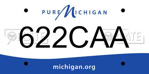 622CAA Michigan License Plate